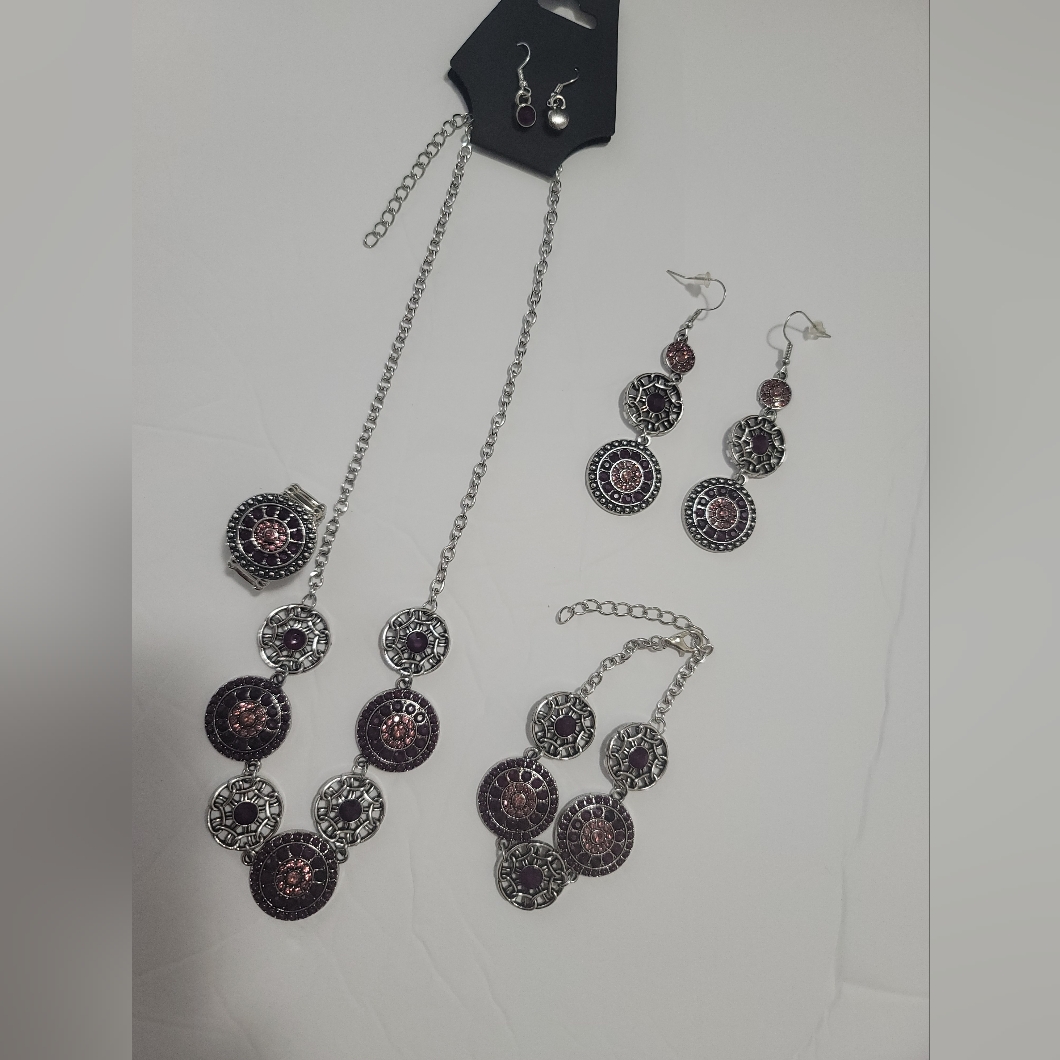 Vogue Garden Purple Jewelry Set